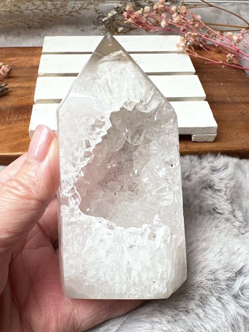 Gorgeous Druzy Agate Tower